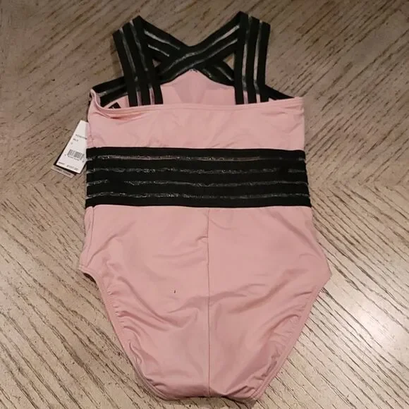 One piece tummy toner mesh swimsuit Small NWT